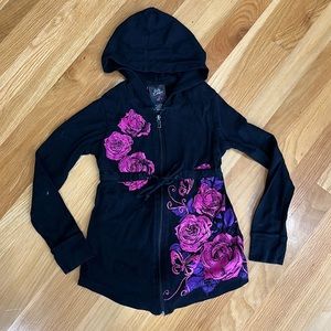 Self Esteem Girls Hooded Zip Down Size Medium